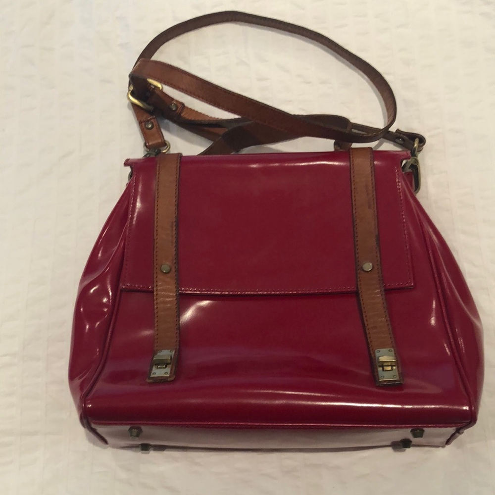 Cecile de Paris handbag - school bag style/leather handle and shoulder straps